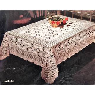 【新品】手工勾針桌巾 50"x70" (100%棉) 長方形 Elegant Embroidered Tableware