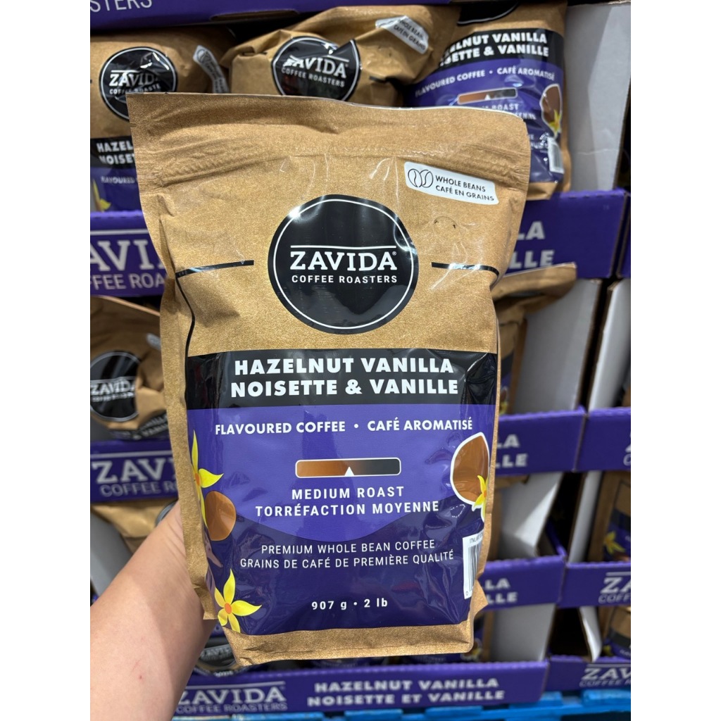 💥現貨特價優惠💥 加拿大 🇨🇦 ZAVIDA 雅菲達 榛果香草 阿拉比卡咖啡豆 907g (最新效期2026年12月)