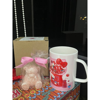 Hello kitty 50th anniversary馬克杯贈送熊熊香皂（凱蒂貓50週年紀念杯）