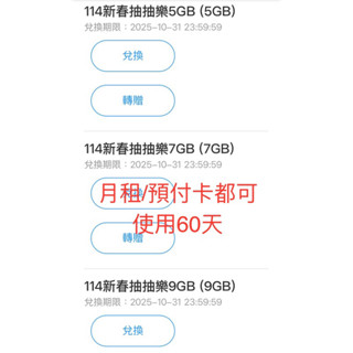 中華電信 勁爽加量包 5GB 7GB 9GB 30天吃到飽 網路流量 上網流量 如意卡 預付卡可用