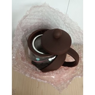 不鏽鋼濾網玻璃茶壺 不鏽鋼濾網玻璃咖啡壺 綠色款 紅色款
