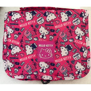 Hello Kitty 盥洗收納袋（贈化妝包） 折疊購物籃 收納袋 旅行