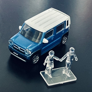 鈴木HUSTLER-藍色 扭蛋模型車二手（非新品）