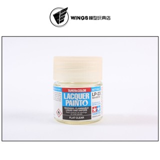 【WINGS模型玩具】田宮 TAMIYA 硝基漆 LP-23 透明消光漆