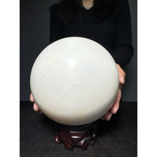 【合雅藝品】佛教七寶 南海硨磲【硨磲貢珠】玉化 白硨磲 開運 招財 轉運球 消災解厄 避邪 鎮煞 保平安 S37