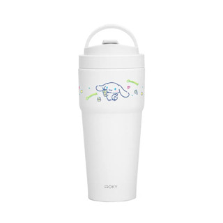 WOKY 沃廚 三麗鷗聯名_渾圓杯 雙層陶瓷款 750ml-附矽膠粗吸管(大耳狗/隨行杯/吸管杯/保冰保溫)