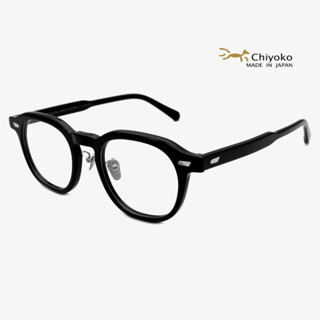 CHIYOKO 8301 日本千代子手工眼鏡 限量賽璐珞時尚復古黑色全框小臉眼鏡 日系女生男生眼鏡框【幸子眼鏡】