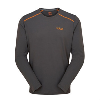 【RAB】QBL07 男款 Force LS Tee 輕量防曬抗臭長袖排汗衣 石墨灰