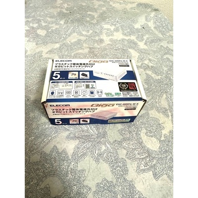 ELECOM EHC-F02PA-B 2口千兆交换机 支持PoE 有线LAN