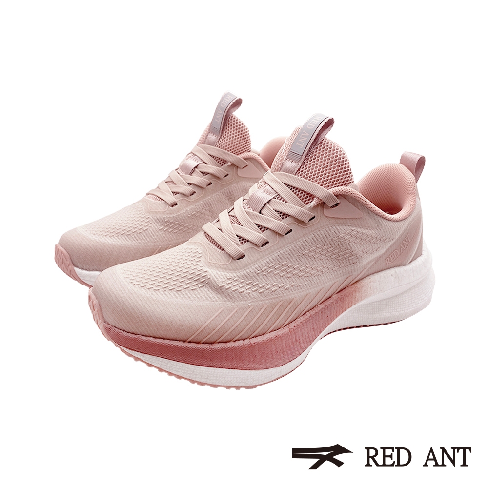 RED ANT紅螞蟻 女款 疾風減壓運動鞋(粉色/紫色) 寬楦 耐磨