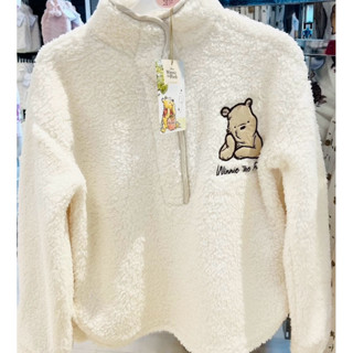 🌟正品🌟Disney 🍯小熊維尼Winnie the Pooh 貼布刺繡 羊羔絨 保暖 舒適 上衣 🇺🇸迪士尼 全新現貨