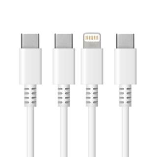 【KINYO官方直營】60W lightning蘋果 Type-C 溫度斷電充電傳輸線1.2M(USB) PD快充線