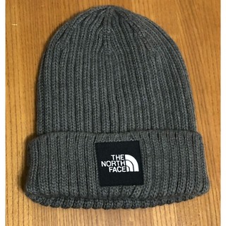 THE NORTH FACE 灰黑色 布標 LOGO 兒童毛帽 童帽 針織毛帽 保暖 日本製 黑色 成人毛帽