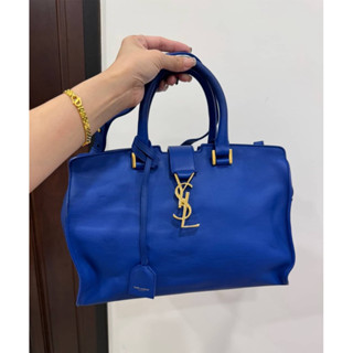 YSL 聖羅蘭 MONOGRAM SAINT LAURENT CABAS 電光藍 手提包 公事包 肩揹包 斜揹包 側揹包