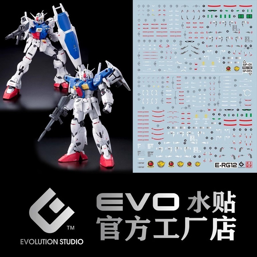 EVO RG GP01 Fb 鋼彈試作1號機 陸戰/宇宙 水貼