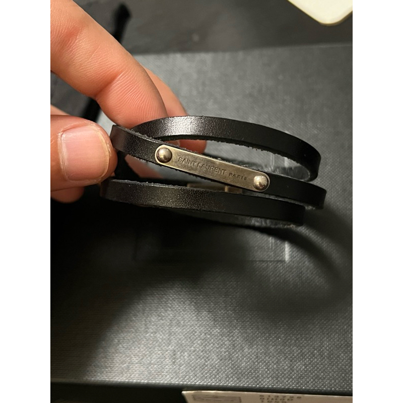 (全新商品）YSL Saint Laurent 牛皮手環