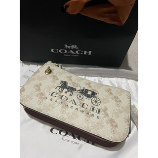 （全新）Coach腋下包/PENN 馬車主題圖案印花單肩手袋