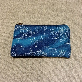 全新星空藍色小零錢包