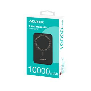 蝦皮隔日到貨 威剛ADATA 磁吸無線 PD/QC快充行動電源 R100 (10000mAh)-黑 墊腳石購物網