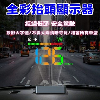 ★現貨+全場免運★車載HUD全綵抬頭顯示器 車速顯示器 速度顯示器 gps車速語音超速警報 感光調節亮度 抬頭顯示器