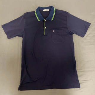 【二手】 藍色 M 素面 男生 男裝 春 夏 短袖 排汗 POLO衫 上衣 衣服