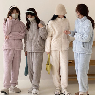♡ 最後現貨｜𝟕𝒑𝒖𝒑𝒖🧸鬆軟棉花糖居家服🧸電子發票/冬天睡衣/居家服/閨蜜睡衣/女裝/冬季睡衣/女生睡衣/拉鍊外套