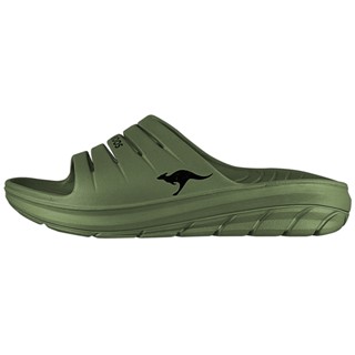 【KangaROOS美國袋鼠鞋】 男鞋 ROOFOM SLIDE 超輕量拖鞋 防水透氣輕量不黏腳(軍綠-KM41995)