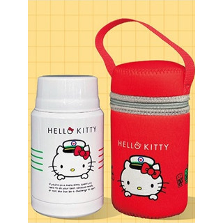 中華郵政 HELLO KITTY 暖心燜燒罐 500ml 郵蒂幸福 (附不鏽鋼湯匙及專屬提袋)