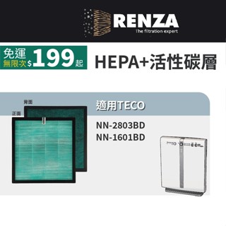適用TECO 東元NN-2803BD NN-1601BD NN1601BD 空氣清淨機 HEPA活性碳 濾網 濾芯