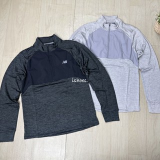 現貨 iShoes正品 New Balance 男款 半開襟 長袖 保暖 上衣 MT43204BK MT43204AG