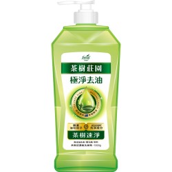 茶樹莊園茶樹超濃縮洗碗精(1000g/瓶)-茶樹速淨/檸檬解垢/草本淨味