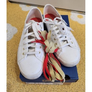 Keds 小白鞋 兔年限定款 紅×金×白 24.5cm 二手商品