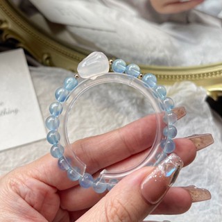 臺灣現貨 圓珠手環 禮物 女生禮物 手串 手鍊 水晶手鍊 手珠 瑪瑙手鍊 寶石手鍊 海藍寶手鍊 水晶手串 046 B