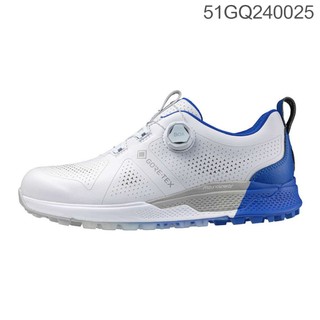 藍鯨高爾夫 Mizuno GTX BOA 防水 高爾夫球鞋（無釘-4E寬楦）#51GQ240025（白藍）【零碼出清】