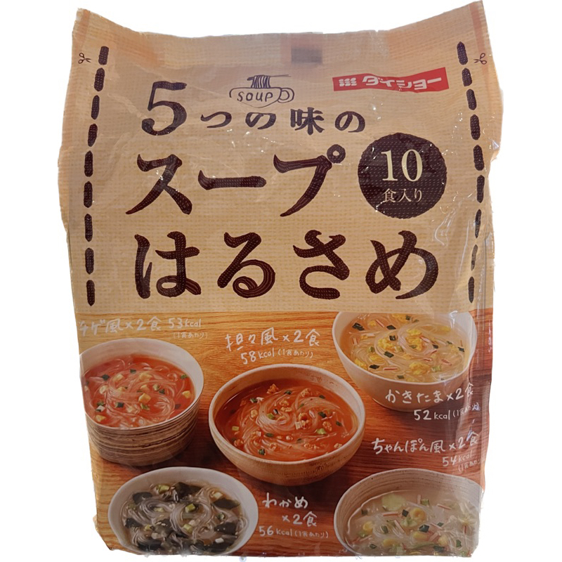大昌 五口味即食春雨冬粉 （泡菜、雞蛋湯、擔擔、什錦、裙帶菜）10入
