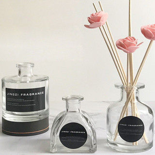 香薰瓶100ml50ml玻璃分裝瓶藤條乾花花瓶DIY香氛擴香瓶香水精油瓶插花瓶 瓶北歐ins風客廳插花擺件韓式創意