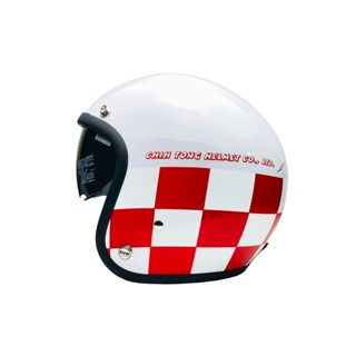 EVO CA312 內鏡式 紅白賽車格安全帽 復古騎士帽 三扣式 原廠全新 全拆式 最新款式 MIT【智同官方旗艦店】