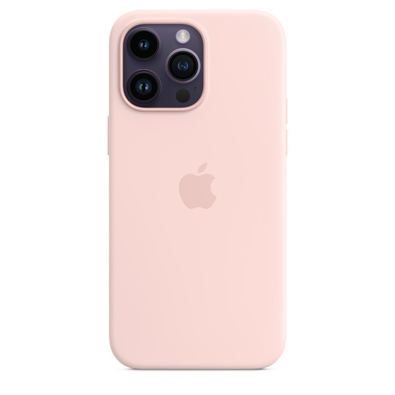 （近全新）Apple原廠Magsafe iPhone14 Pro Max粉色矽膠保護殼