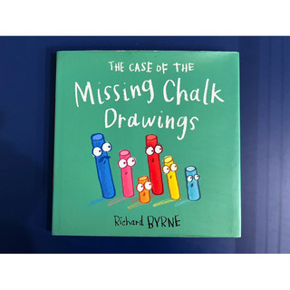 9成新 the case of the missing chalk drawings 幼兒園 外文童書