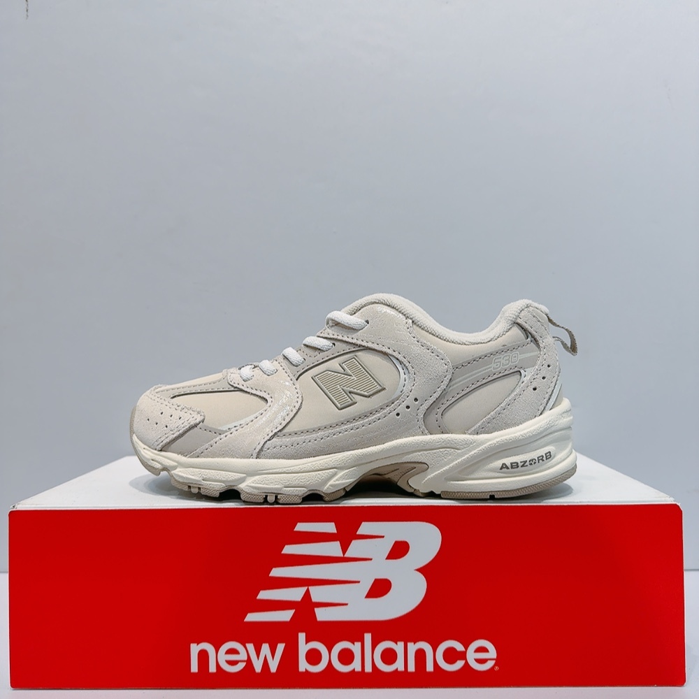 New Balance NB 530 中童 童鞋 奶茶色 寬楦 彈力繩 鬆緊帶 舒適 透氣 運動 休閒鞋 PZ530KE