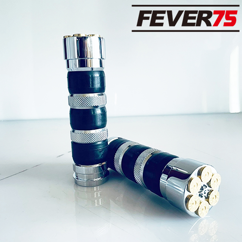 Fever75 哈雷電子油門把手套 人行道亮銀彈匣造型款