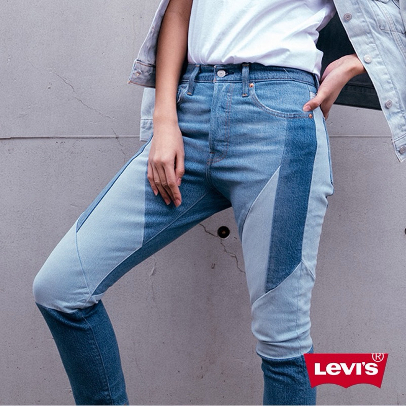 [MINIBOSS]官方正品可供合理議價Levis 501s高腰排扣 厚磅 拼接牛仔褲 正版近全新絕版品
