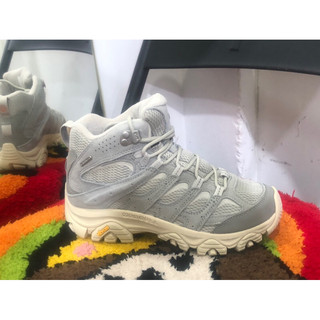 oh shose👟 Merrell 女款 W's MOAB 3 MID WP 中筒 防水 登山 健行鞋 白 黃金大底