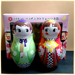日本帶回PEKO早期正版絕版現貨-全新已拆封-不二家牛奶妹+牛奶弟女兒節和服俄羅斯娃娃-共2入