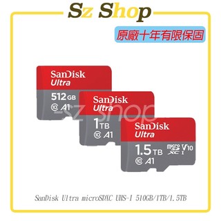 SanDisk Ultra microSDXC UHS-I (A1)512G / 1TB / 1.5TB