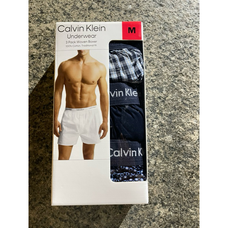 Calvin Klein CK 內褲 寬鬆四角 四角褲 平口褲 男 3件盒裝
