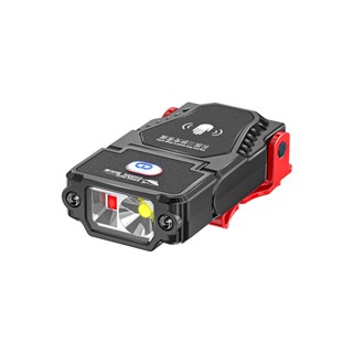 【揮手感應式頭燈】 微笑鯊感應帽夾燈頭戴式 夾式頭燈 USB充電頭燈 帽夾燈 led頭燈 工作燈 照明燈 釣魚頭燈