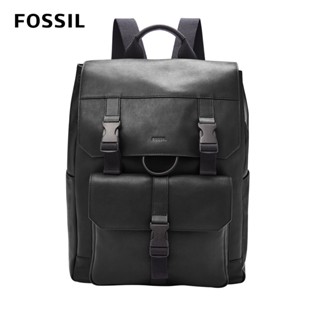 【FOSSIL 官方旗艦館】Weston 真皮後揹包-可入15吋筆電-黑色 SBG1283001