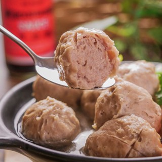 【大野山牧場】山野豚 鮮肉貢丸250g 選用黑豬後腿肉 手工精修筋膜 緊緻有咬勁 放養黑豬 低溫宅配超取