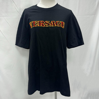 VERSACE 凡賽斯 黑底紅黃 LOGO短袖 精品衣服 時尚百搭 舒適 品牌 衣服
